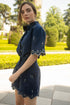 Camisa Lovely Tulip Manga Corta Navy